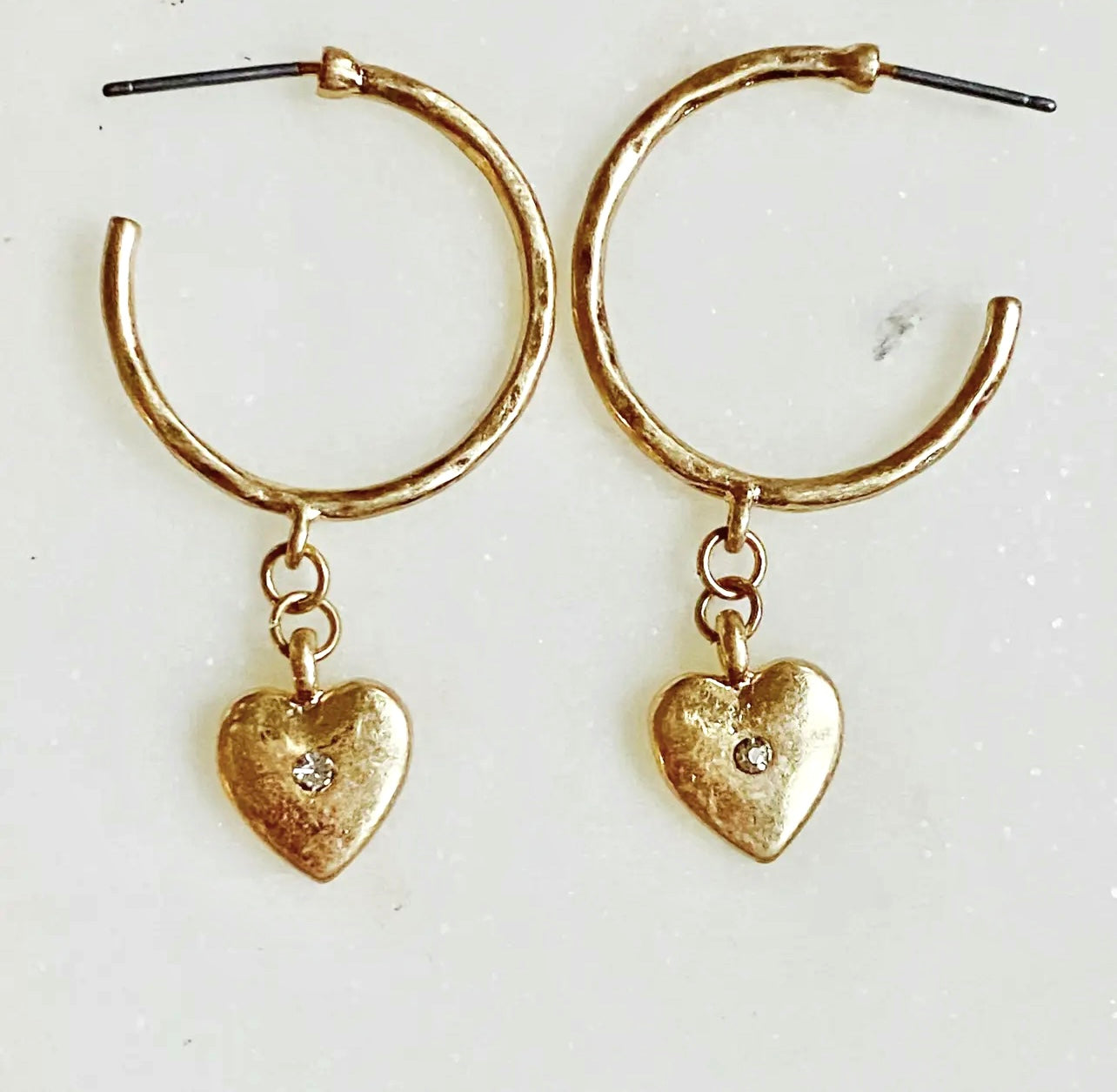 Darling Hoop Heart Earrings