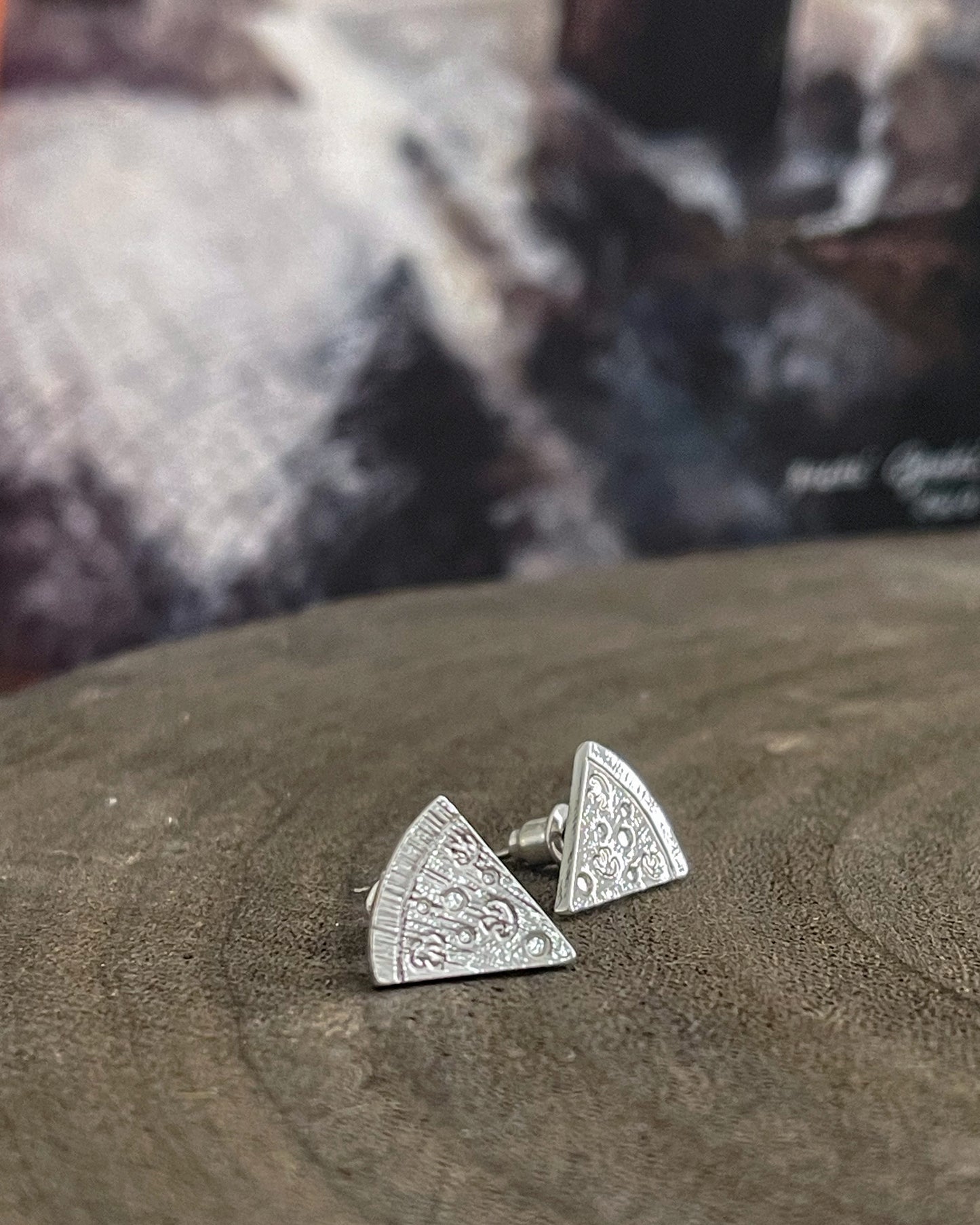 Pizza Slice Earrings - Silver or Gold