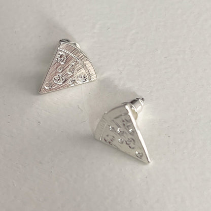 Pizza Slice Earrings - Silver or Gold
