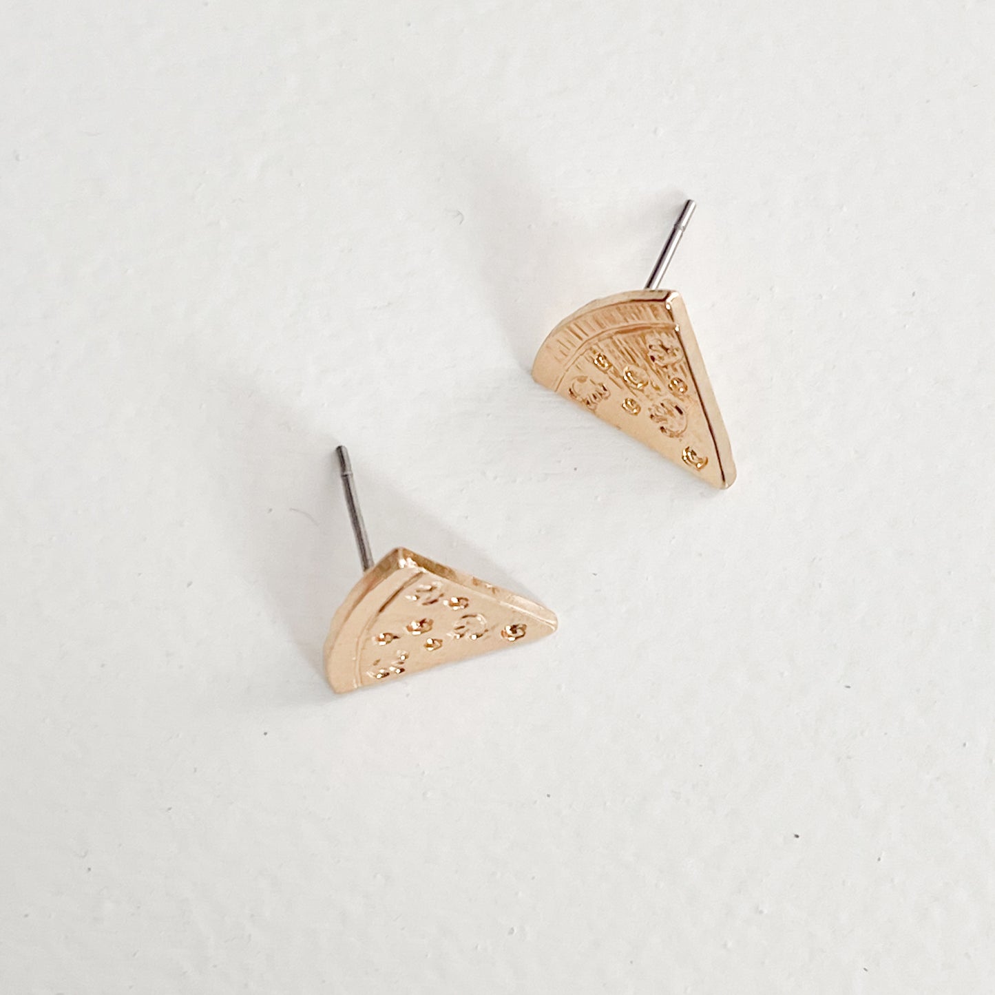 Pizza Slice Earrings - Silver or Gold