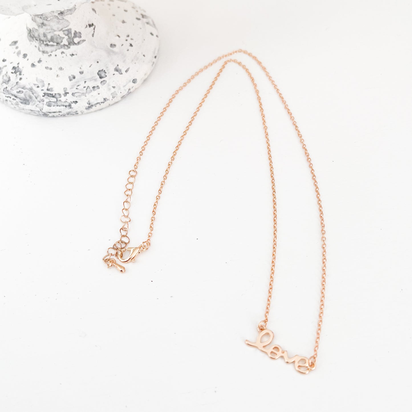 Dainty Love Script Gold Necklace