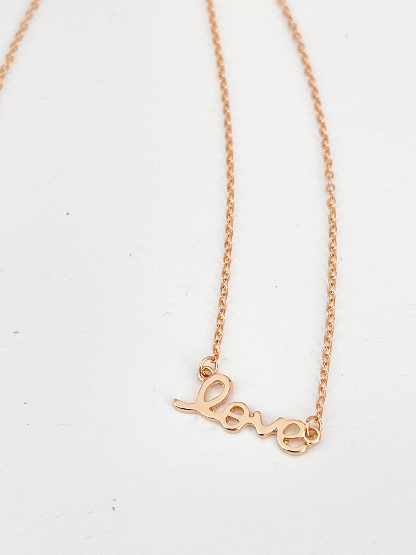 Dainty Love Script Gold Necklace