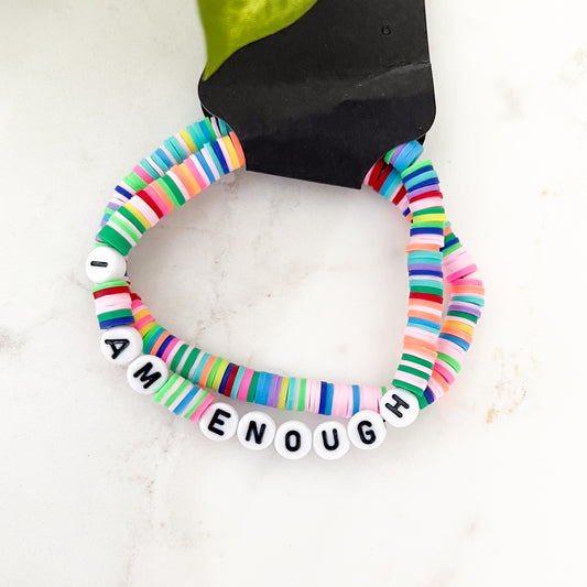 I AM ENOUGH Beaded Bracelet Set