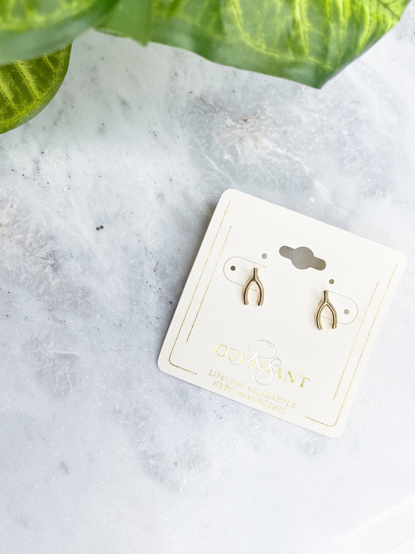 Wishbone Gold Earrings