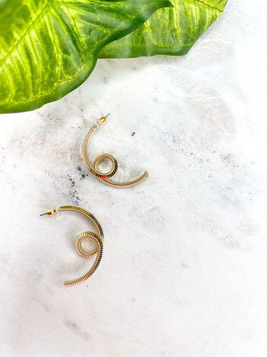 Tayla Textured Loop Earrings