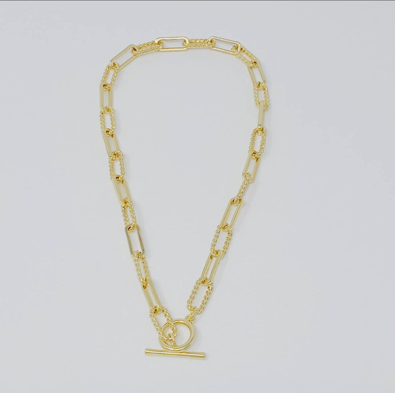 Tessa Toggle Chain Link Necklace - Gold