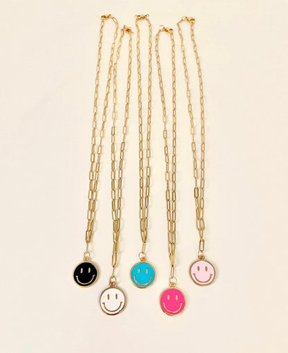 Smiley Face Paperclip Necklace