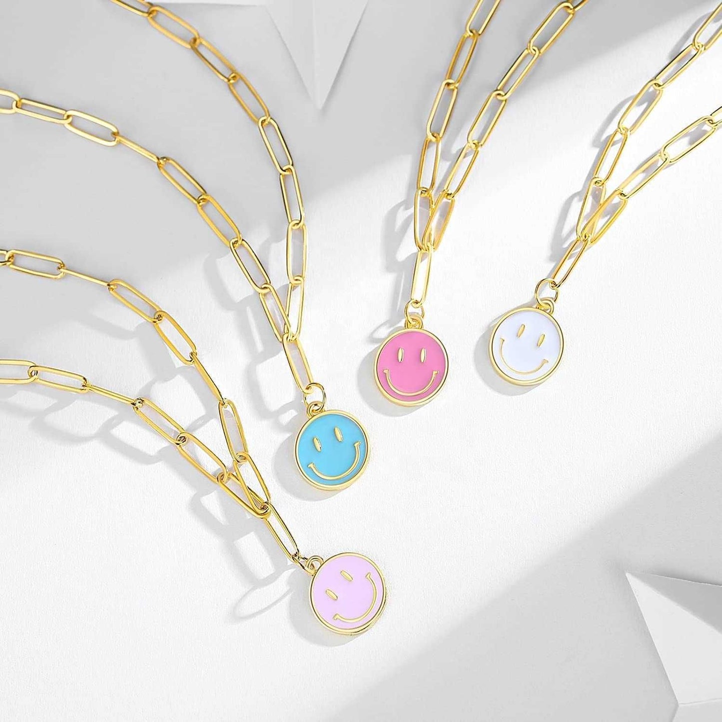 Smiley Face Paperclip Necklace