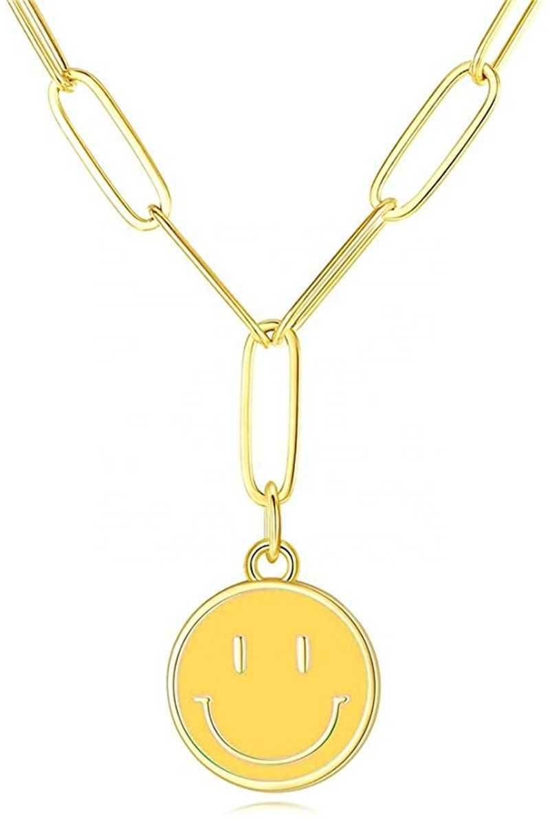 Smiley Face Paperclip Necklace