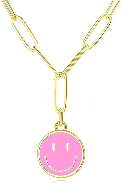 Smiley Face Paperclip Necklace