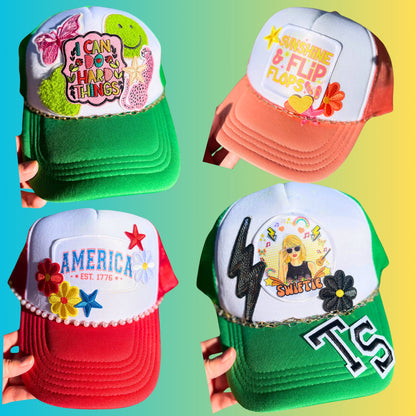 Premade Trucker Hats with Patches