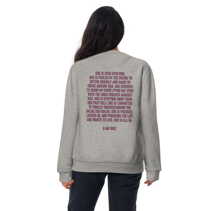 SHE IS EVOLVING (I AM SHE) Sweatshirt - White, Carbon Grey, Black, Charcoal Heather